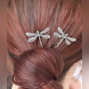 Dragonfly  hair pin - dragonfly hair clip- silber dragonfly hair pin